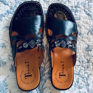 Think! Embellished Slip on Sandals (size 37)